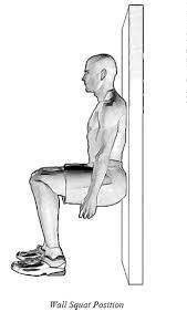 Legs: wall squats
